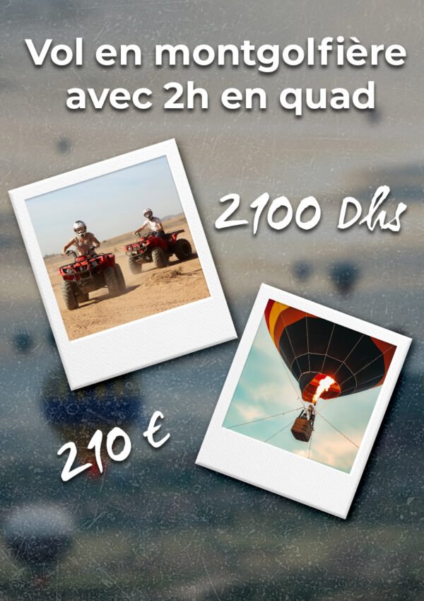 Vol en montgolfière avec 2h en quad